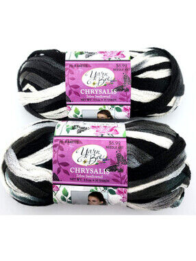 Lot of 2 Yarn Bee Chrysalis – Zebra Swallowtail – 3.5 oz / 33 yds Each – NEW